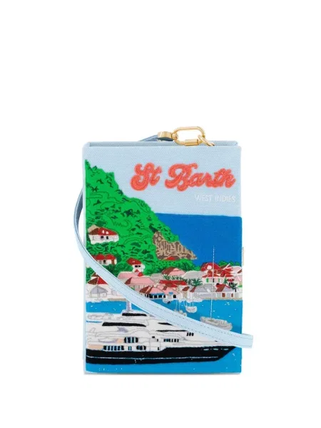 Kabelka Olympia Le-tan s aplikacemi modrý