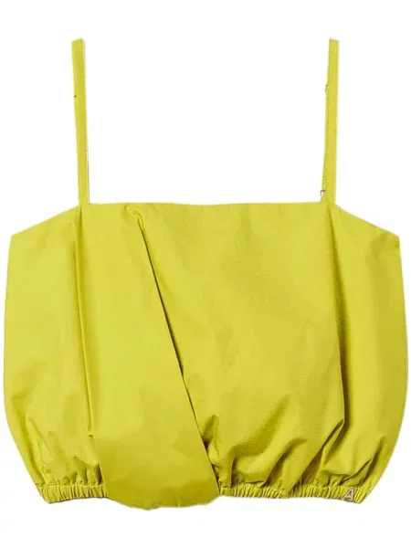 Top Twinset popelinowy o krotszym kroju zielony