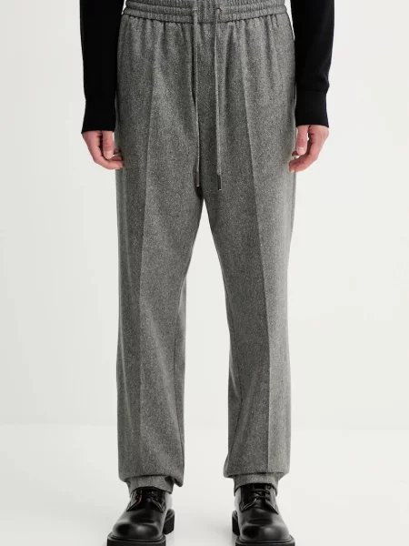 Iceberg pantaloni de lână bărbați drepți gri