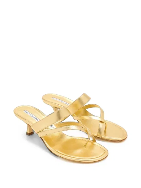 Sandale Manolo Blahnik din piele cu bretele