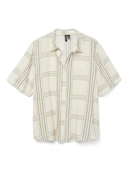 VERO MODA Bluză VMJOSIE BERTA oliv alb