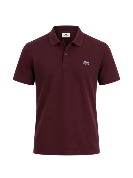 Tricou polo Lacoste cu autograf maro