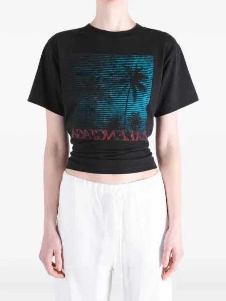 Περικομμένο μπλούζα Balenciaga με σχέδιο μαύρο