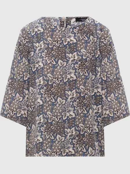 Блуза із шовку в квітковий принт Max Mara Weekend