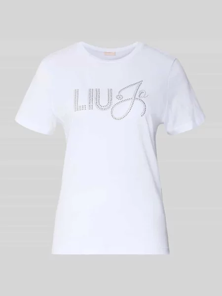 T-shirt z detalem z logo Liu Jo biała