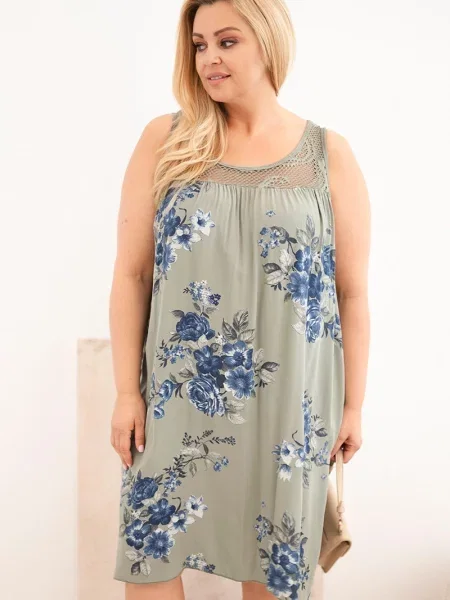 Rochie Kesi Włoski din dantelă albastru