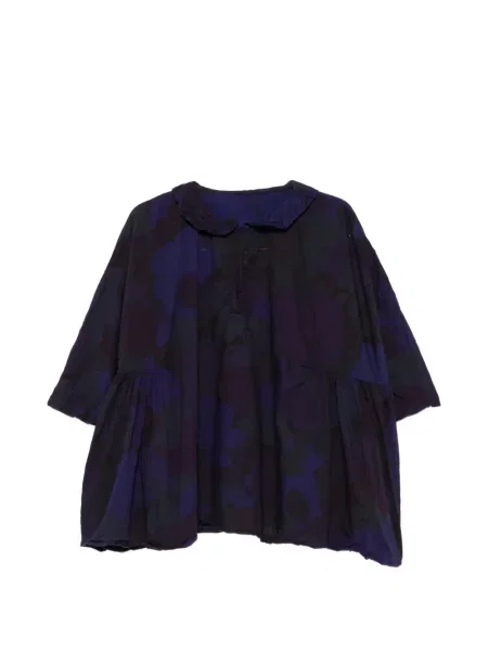 Top Daniela Gregis cu model floral cu imagine albastru