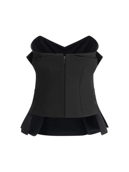 Top Alexander Mcqueen z kokardką czarny
