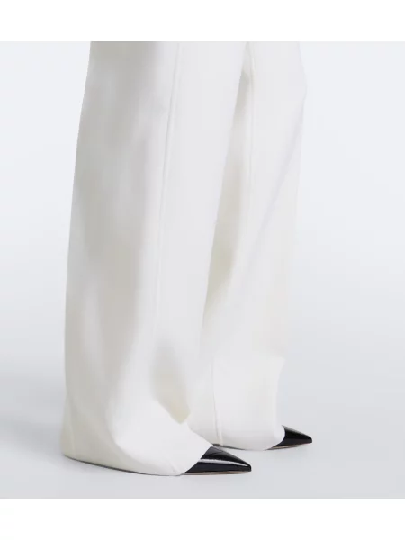 Pantaloni Fendi de lână alb