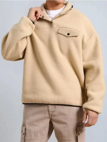 Sinsay Bluza crewneck beżowy