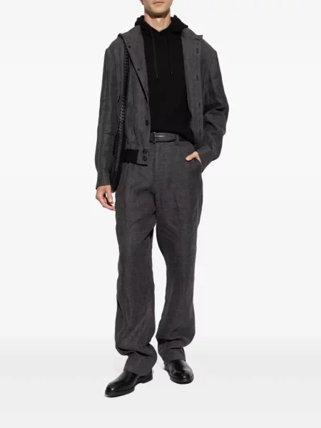 Pantaloni Giorgio Armani plisate gri