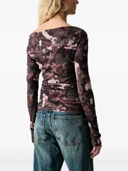 Dugo top Miss Sixty s printom s camo uzorkom smeđa