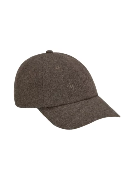 Czapka z daszkiem Woolrich brązowa