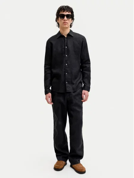 JACK & JONES Chino nohavice JPSTKarl JJLawrence' čierna