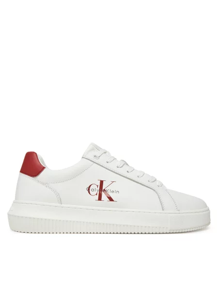 Αθλητικά Calvin Klein Jeans Chunky Cupsole Monologo λευκό