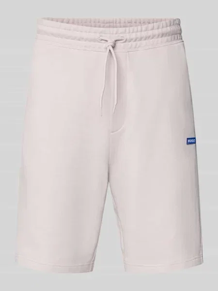 Szorty dresowe o kroju regular fit z czystej bawełny model Nasensio' Hugo Blue