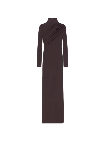 Rochie maxi Courreges din jerseu maro