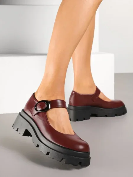 Pantofi casual Zinida bordo