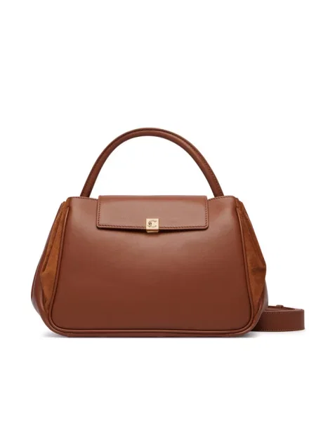 Coccinelle torebka crossbody skórzana brązowa