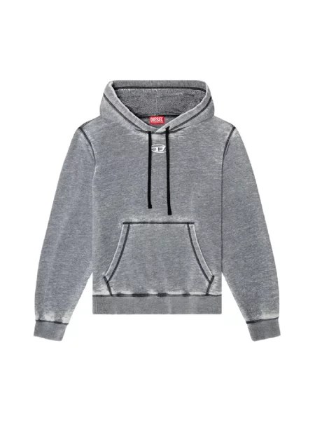 Bluza z kapturem Diesel z kapturem szara