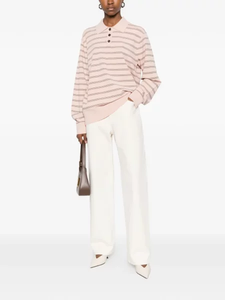 Polo The Garment cu dungi roz