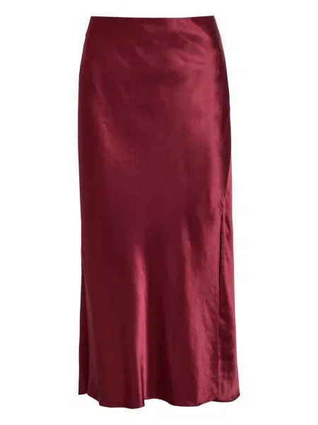 Spódnica midi Rails do kolan z rozcieciem czerwona