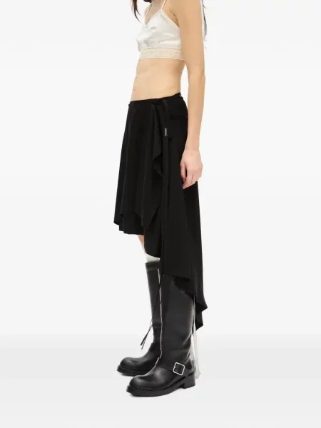 Fustă Ann Demeulemeester asimetrică negru