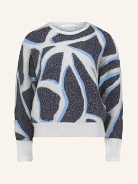 Betty&Co Sweter Z Dzianiny Z Wzorem grau szary