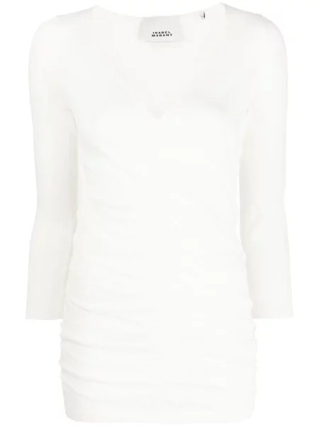 Top Isabel Marant lung alb