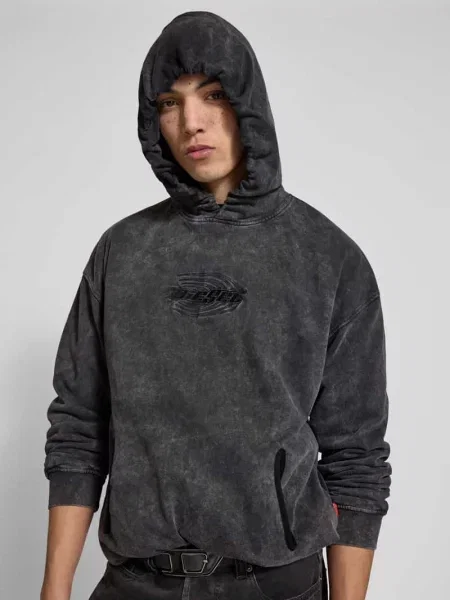 Bluza z kapturem Diesel czarna
