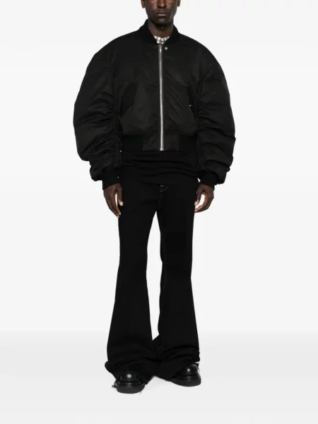 Geacă bomber Rick Owens cu volane negru