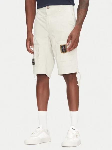 Aeronautica Militare Šortky z materiálu Écru