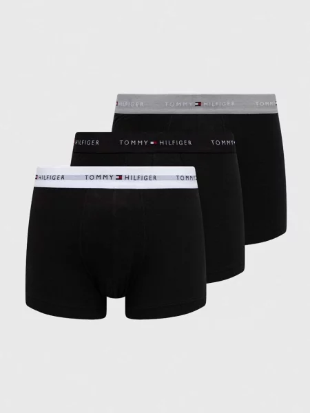 Tommy Hilfiger Underwear Boxerky Essential sivá / červená / čierna biela