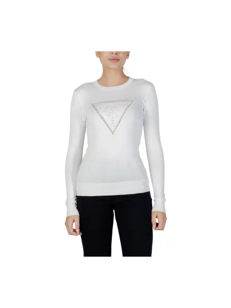 Sweter Guess z długim rękawem biały