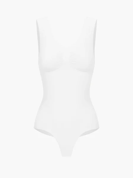 Cfab Alakformáló body Tank Bodysuit Sculpting Shapewear mit String' fehér