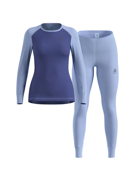 Bielizna termoaktywna zestaw Odlo Set ACTIVE WARM Special Set niebieska