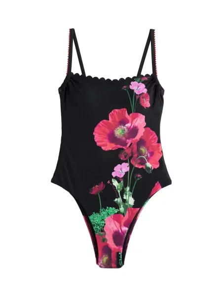 B by Ted Baker Costum de baie modelator verde / roșu-violet / roșu cranberry negru