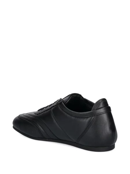 Sneakerși Love Moschino cu șireturi din dantelă negru