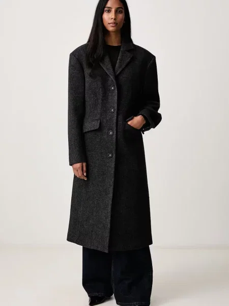 GANNI Peacoat palton cu lână pentru femei
