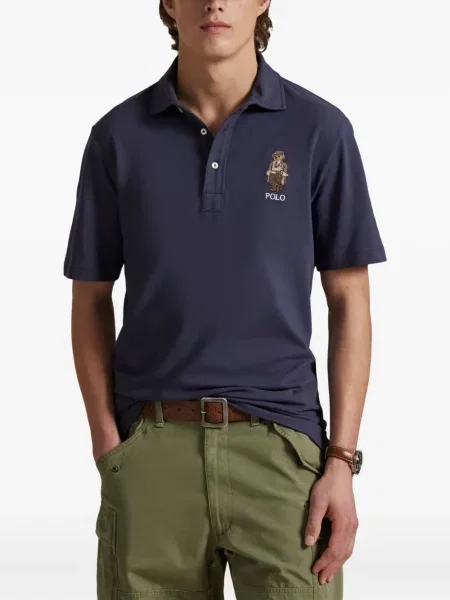 Manšestrové s límcem izolované polotričko Polo Ralph Lauren bílé