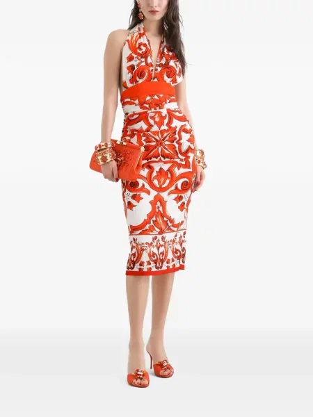 Lung rochie Dolce & Gabbana cu imagine alb