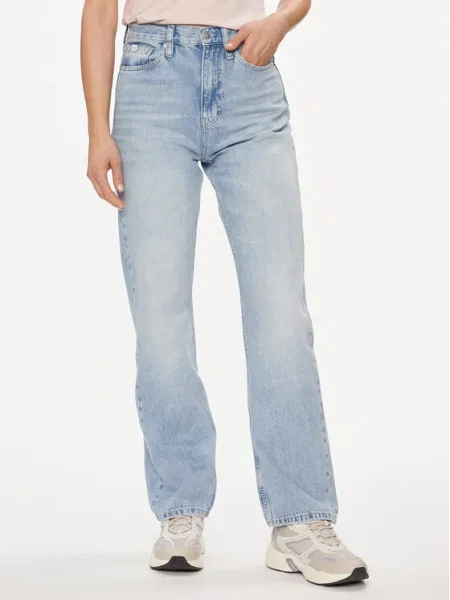 Calvin Klein Jeans Blugi Straight Fit albastru