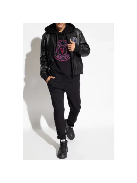 Bluza z kapturem Versace Jeans Couture z kapturem czarna