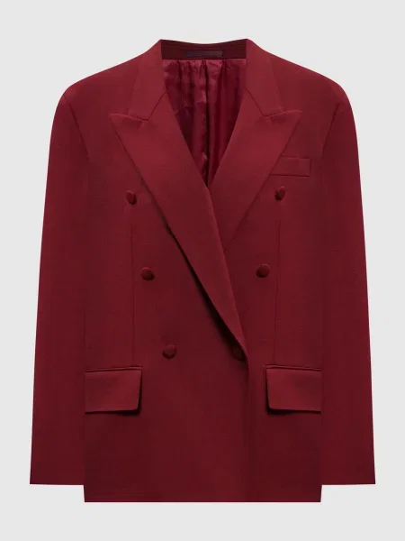 Двобортиний жакет з вовни Jacob Lee бордовий