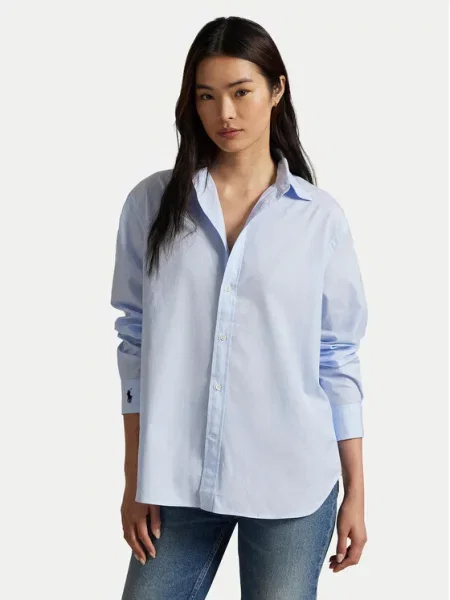Polo Ralph Lauren Koszula Błękitny Oversize niebieska