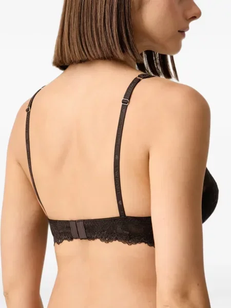 Sutien Twinset din dantelă maro