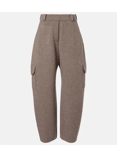 Pantaloni cargo Lisa Yang din cașmir gri