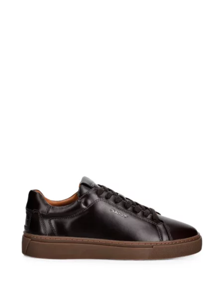 Sneakerși Gant cu șireturi din piele negru