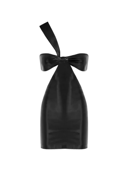 Rochie mini Zeynep Arcay din piele negru