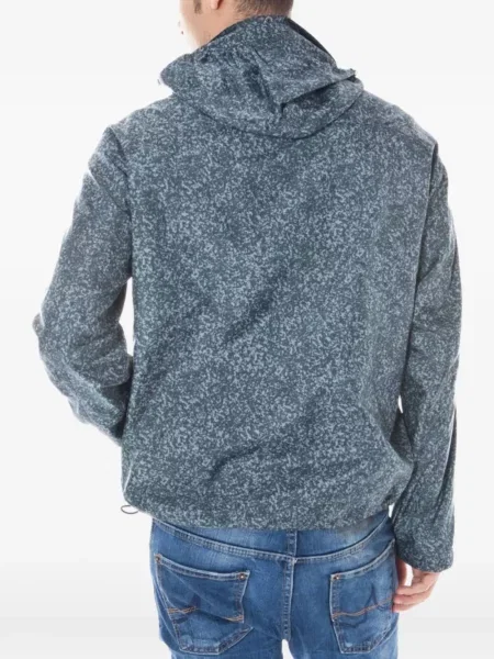 Geacă Calvin Klein cu glugă cu imagine gri